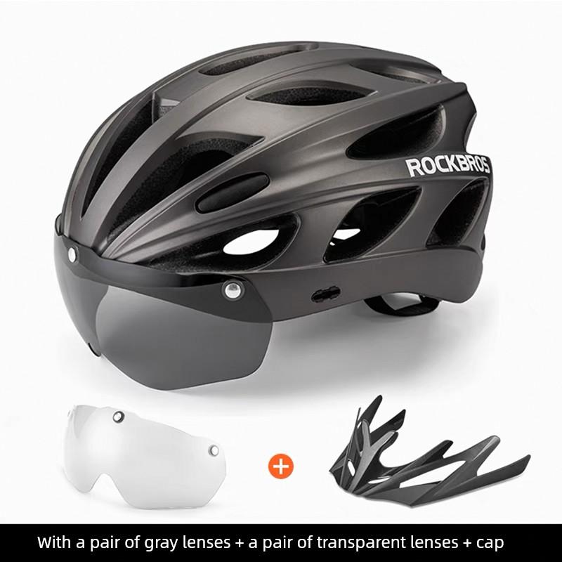 Rockbros Bicycle Helmet Restraint Goggles Integrated Cycling Helmet Men and Women Mountain Highway Vehicle Helmet