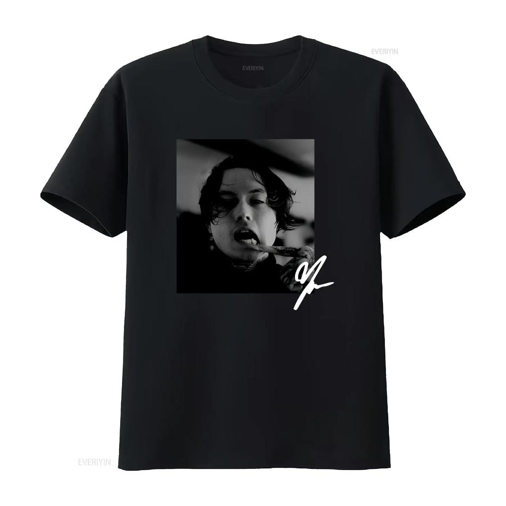Bad OUnisexs Noah Sebastian Autograph Signature T Shirt Black Concrete Jungle Streetwear Style vintage Washed fashion homme