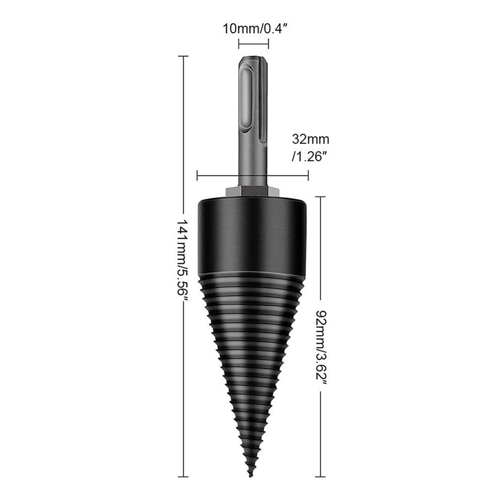 Firewood Machine Drill Wood Reamer Punch Bit For Split Wood Cone-Drilling Tool