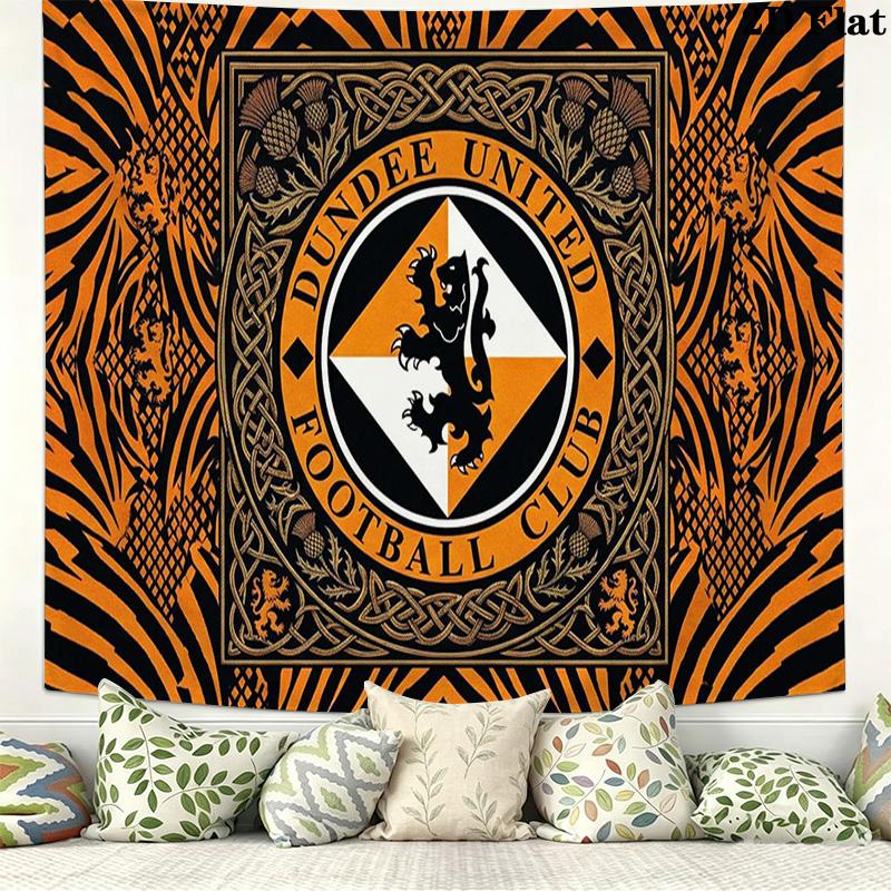 Dundee United FC Wall Tapestry Aesthetic Wall Hanging Printed Fabric Blanket Decorative Tapestries for Bedroom Living Room Home Decor
