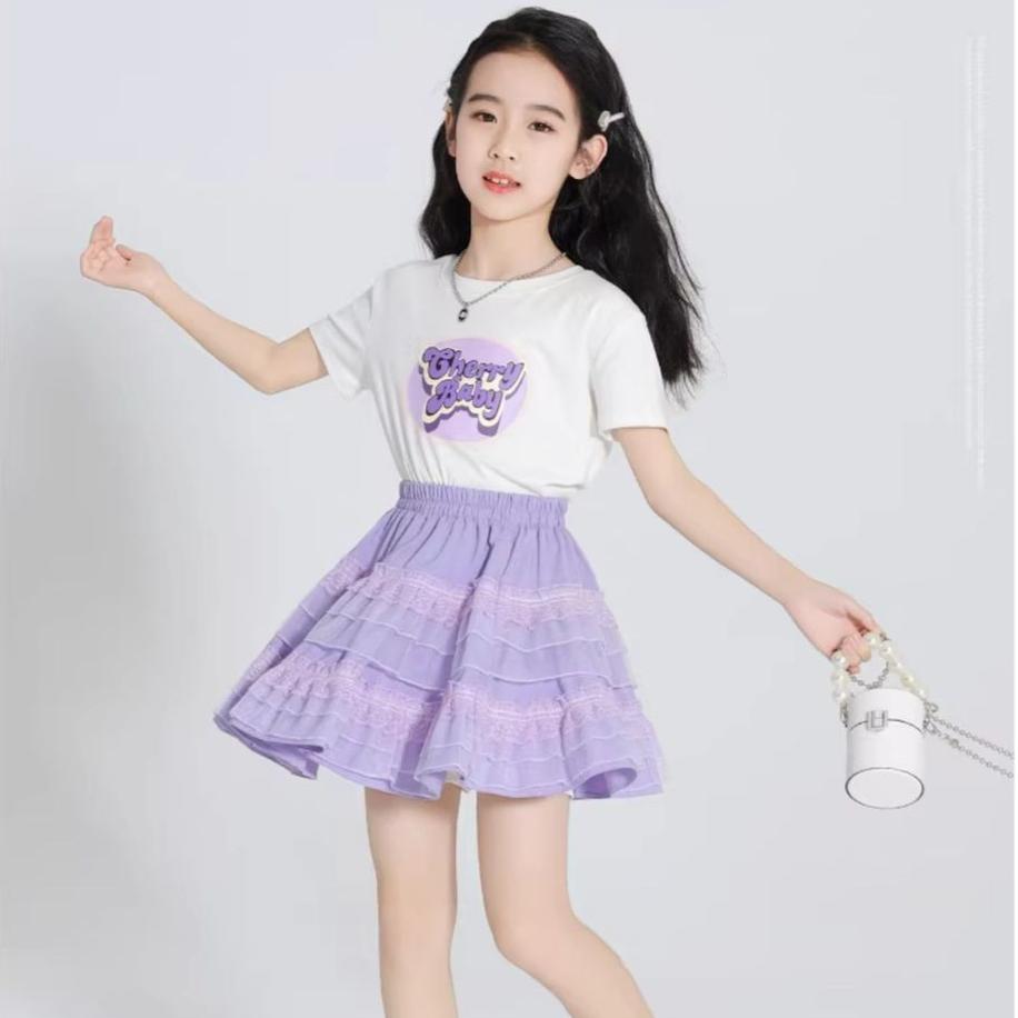 Юбка-полуюбка для девочек, весенне-осенняя юбка-торт, детская короткая юбка, летняя пышная юбка для девочек