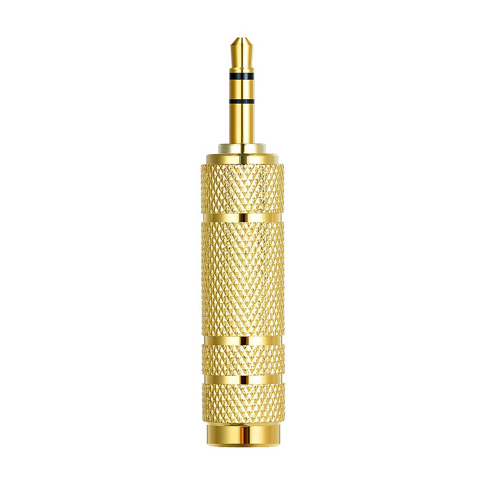 6.35mm Female to 3.5mm TRS Male Stereo Audio Adapter 6.35mm to 3.5mm Converter for Headphone Amplifier Gold Plated Copper