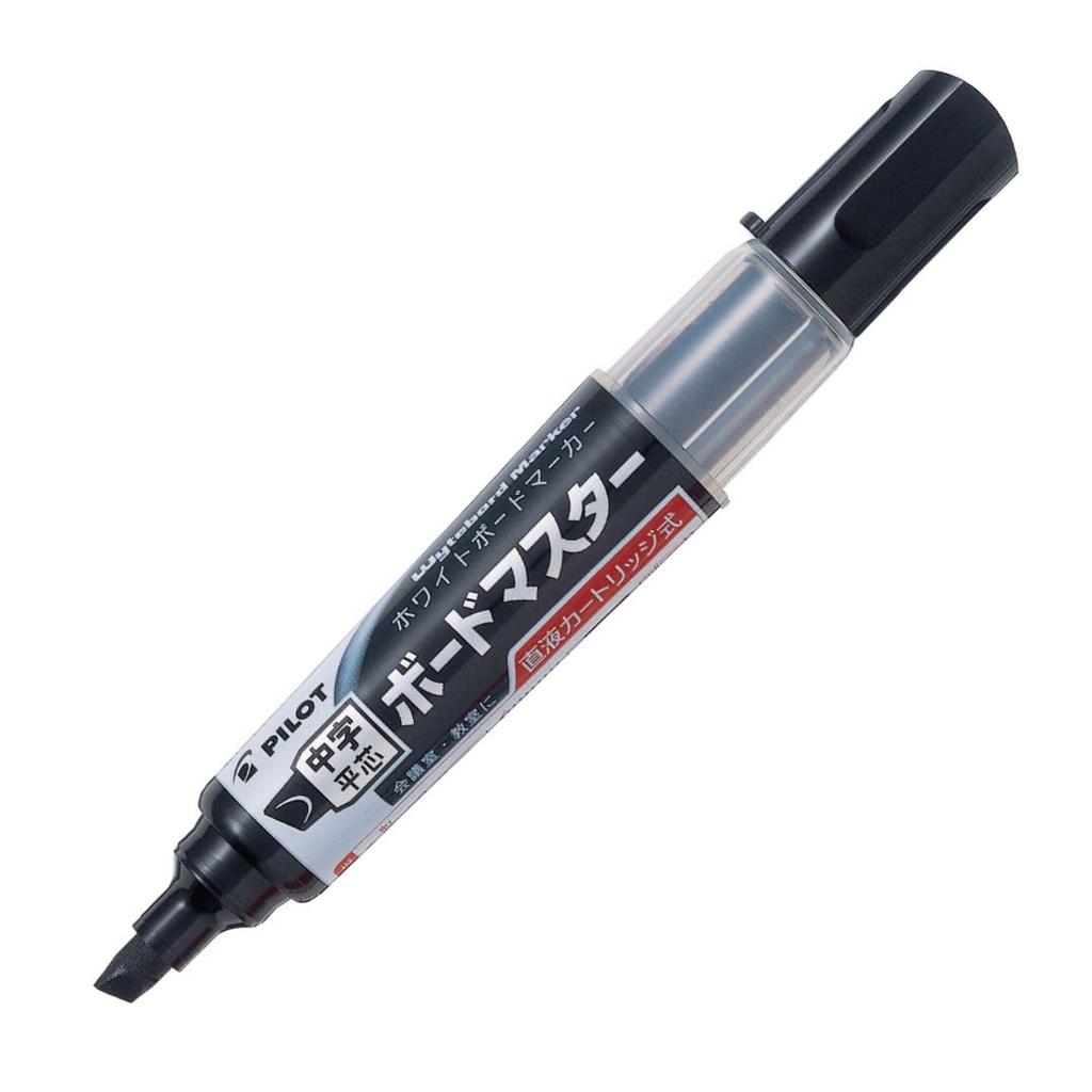 Pilot Board Master Medium Point Flat Tip Black Board Marker, 10-Pack (WMBM120LC10B)