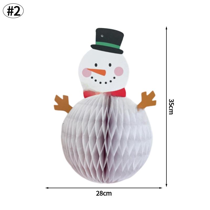 Christmas Tree Decoration 3D Honeycomb Paper Christmas Tree Hanging Pendent New Year Xmas Party Atmosphere Shop Decor Prop