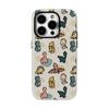 Пастельный чехол-рисунок с динозавром для IPhone 17 16 15 14 13 Pro Max Plus, для магнитного, однослойный, двухслойный, прочный чехол