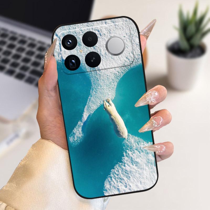 Для POCO F8 Ultra Чехол Модный Ударопрочный Чехол для Телефона Силиконовый Мягкий TPU Бампер Для Xiaomi POCO F8Ultra Чехол Fundas Мультяшный Capa