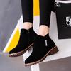 2024 Autumn New S Boots Women's Short Retro British Academic Style  Joker Students Flat Bare Boots Women's Shoes