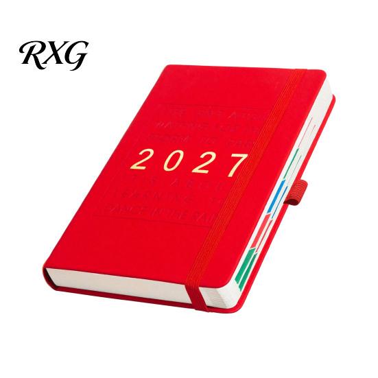 High Capacity Notebook for Journaling 2027 English Weekly Planner A5, 320 Page Schedule with Elastic Yearly Journal Students Band & Pen Holder,