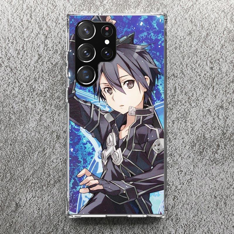Чехол для телефона Аниме Sword Art Online для Samsung Galaxy S25 S24 S23 Ultra S22 Plus S21 S20 FE S10 + S25Ultra S24U Мягкий чехол-оболочка