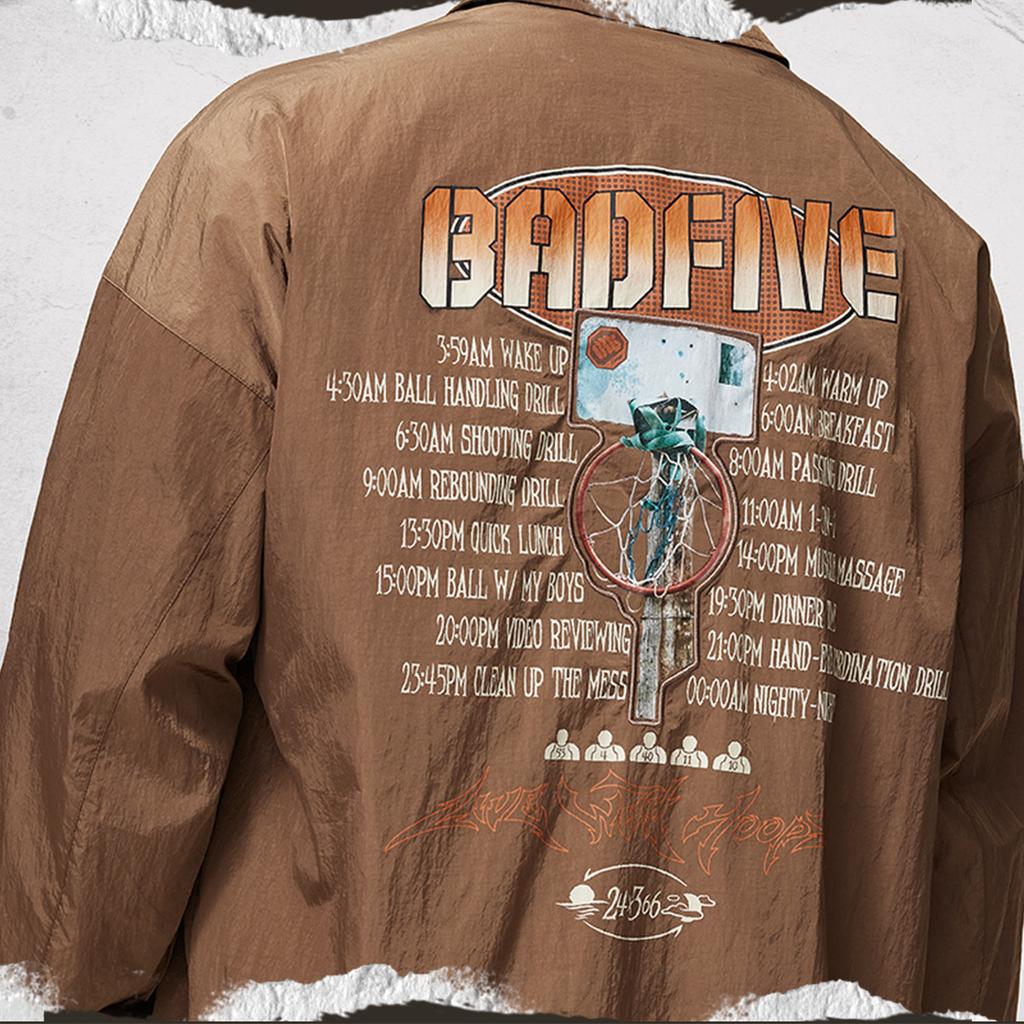 Li Ning Basketball Series American Vintage Водонепроницаемый кардиган с длинным рукавом Свободная повседневная универсальная куртка для ранней осени Мужские куртки коричневого цвета AFDU209-6