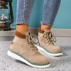 Модная женская обувь 2024 года, горячая распродажа, женские ботинки с перекрестной шнуровкой, модные повседневные ботинки для женщин, высококачественная обувь больших размеров для женщин