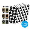 144pcs Label Stickers for Jars Kitchen Labels Spice Name Sticker Pantry Sticker Set with Blank Labels In English Self-Adhesive