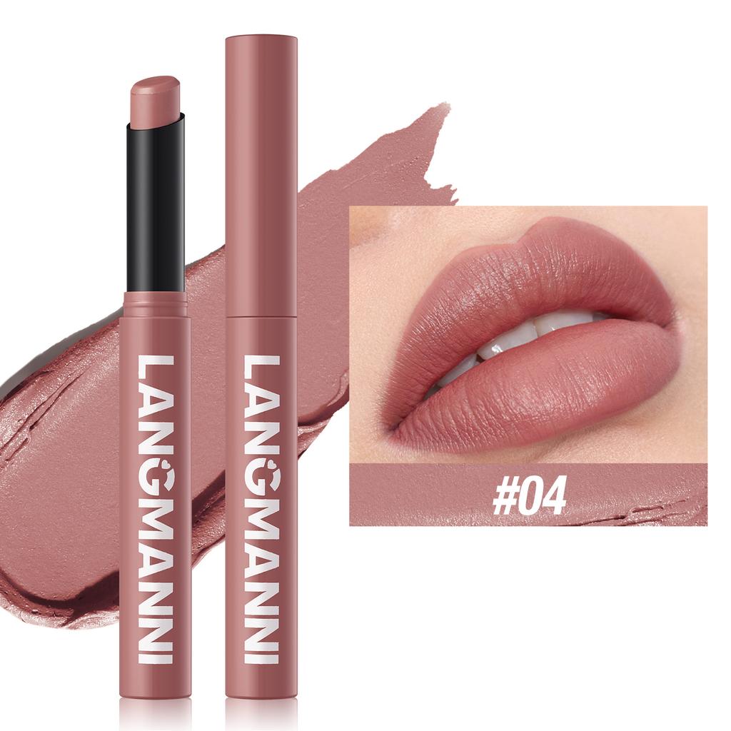New Rotating Velvet Matte Lipstick Long Lasting Waterproof Lipstick Non-Stick Cup Lip Stain Tint Cosmetics Pencil Liner Makeup