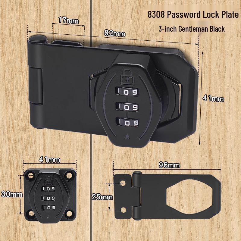 Three-Fold Drawer and Cabinet Lock with Clasp for Freezer and File Cabinet Doors