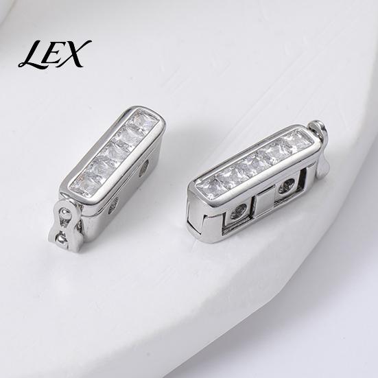 Jewelry Making Supplies Necklace Shortener for Thin Chains, Adjustable Chain Clip with Rhinestone, Clasp Adjuster Clasp, Bracelet
