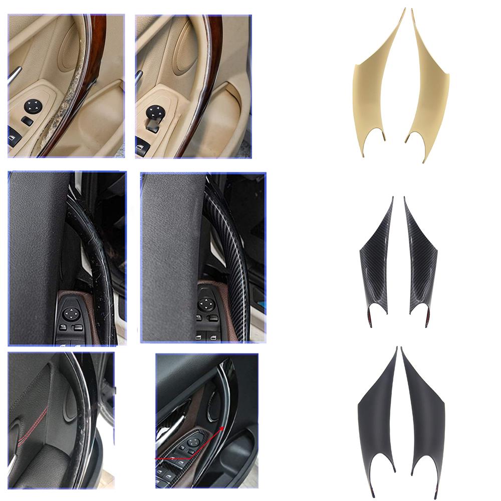 HUALIC 2pcs ABS Retrofit Interior Door Handle Pull Protective Cover For BMW 3 4 Series F30 F35 2012 2013 2014 2015 2016