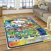 2025 New Pikachu Pokemon Gold Cards Cartoon Gift Rug Carpet for Living Room Bedroom Decor,Floor Mat Non-slip for Sofa Doormat