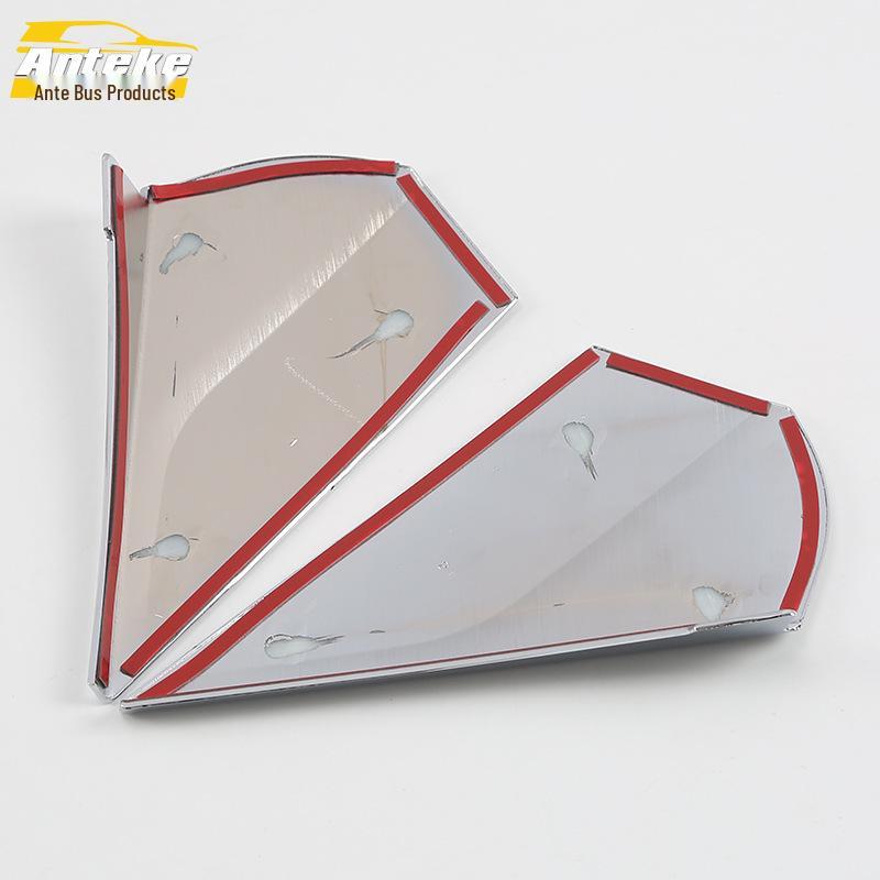 18 CHR Rear Window Bright Pieces Car Window Triangle Electroplated Tail Wing Side Decorative Panel Exterior Accessories