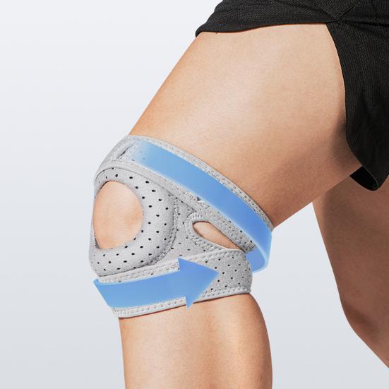 1Pc/2Pcs Patella Knee Brace Dual Patellar Tendon Support Strap for Meniscus Tear Pain Relief Adjustable Patellar Stabilizer Knee Pad for Runners