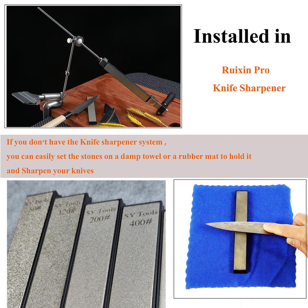 Набор алмазных точильных камней для системы заточки ножей с фиксированным углом, точилка для ножей для кухни и улицы, алмазный точильный брусок