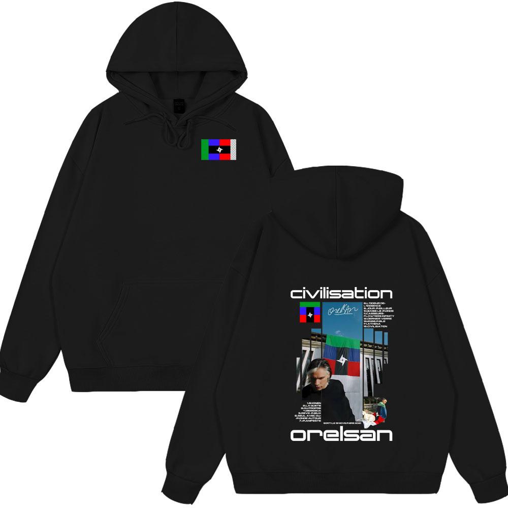 Hot Sale Hoody Rapper Orelsan Civilisation Album Hoodie Women Hip Hop Fashion Streetwear Male Casual Oversized New Style Clorhes