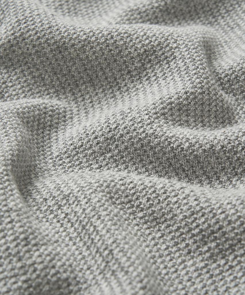 CUZNELLO Cool Cotton Collared Short Sleeve Knit_Gray