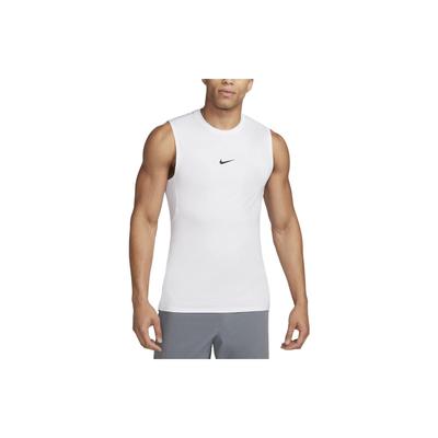 Dri-FIT Приталенный крой Принт с логотипом Удобная майка с круглым вырезом Мужские топы Белый FB7924-100