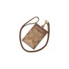 Coach Ремешок для ключей 7 Monogram из холста с покрытием и кожи, сумка-клатч, держатель для карт, женская сумка, цвет хаки, коричневый 63274-IME74