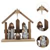 Nativity Scene Figurine Holy Family Statue Gift Versatile Ornament Jesus Figure Sculpture for Home
