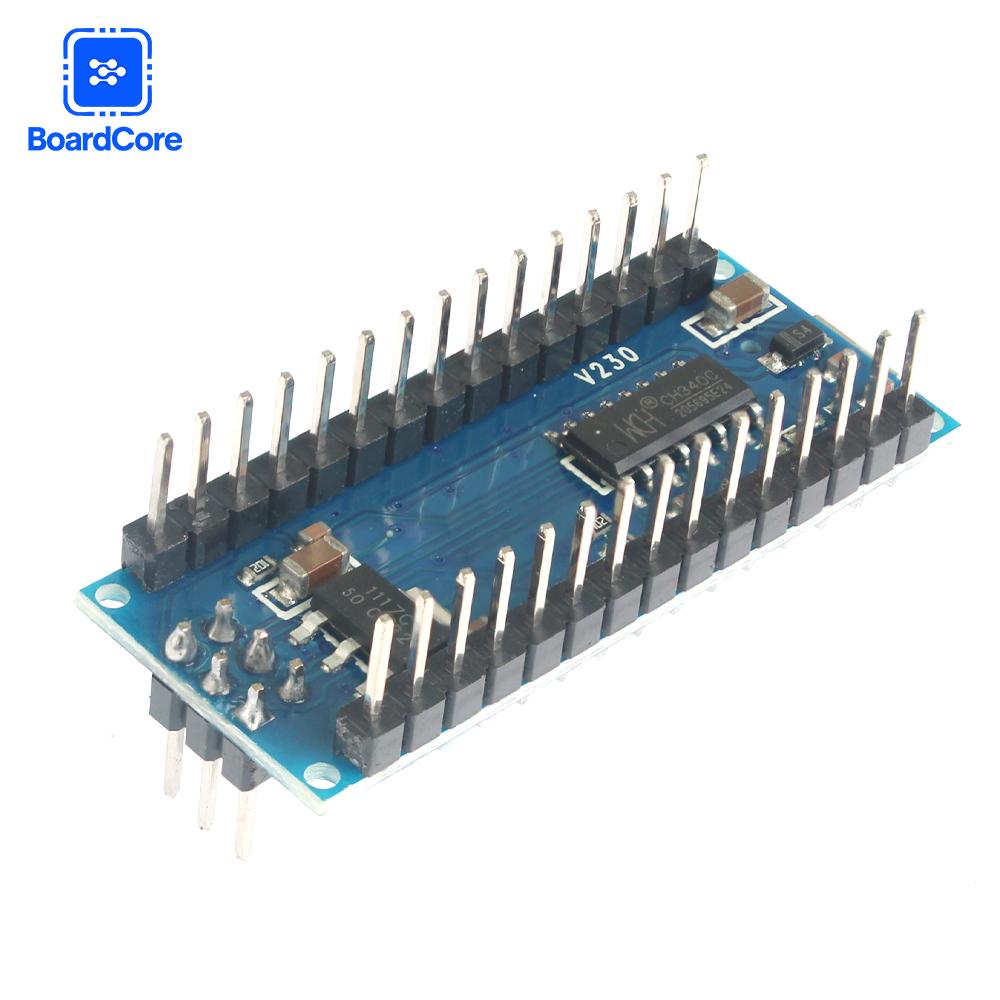 Мини-плата USB ATMEGA168 Nano 3.0 Плата разработки контроллера Совместимая для Arduino CH340 USB-драйвер 16 МГц ATMEGA328P
