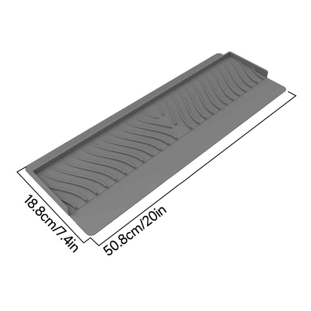 Silicone Sink Splash Guard Can Be Cropped Sucker Faucet Splash Pad Oil-Proof Non-Slip Faucet Mat Splash Catcher Bathroom