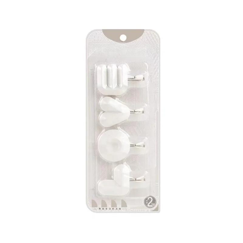 4 шт./упак. Крючки для любовных писем, самоклеящиеся, для домашнего хранения, декоративная стойка, держатель для ключей без проколов, настенный держатель для шляп, экономящий место крючок