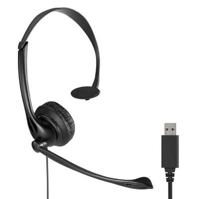 Kensington K80100JP USB Моногарнитура с микрофоном и регулятором громкости, черная