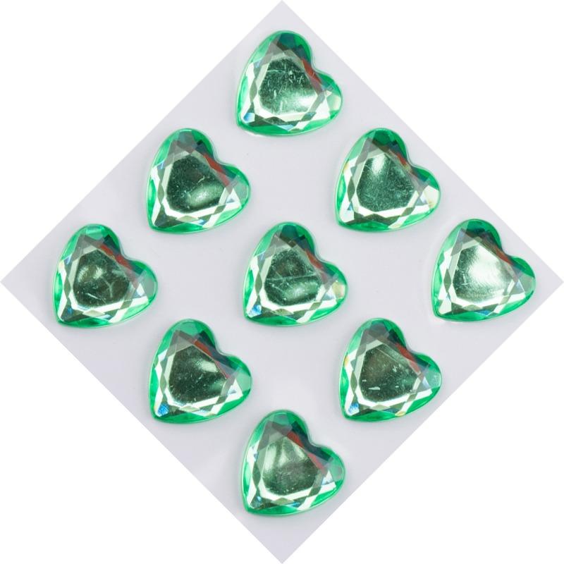 3D Acrylic Diamond Crystal Stickers Love Heart Face Gems Stickers for Party Show DIY Crystal Rhinestone Temporary Tattoos 4/18mm
