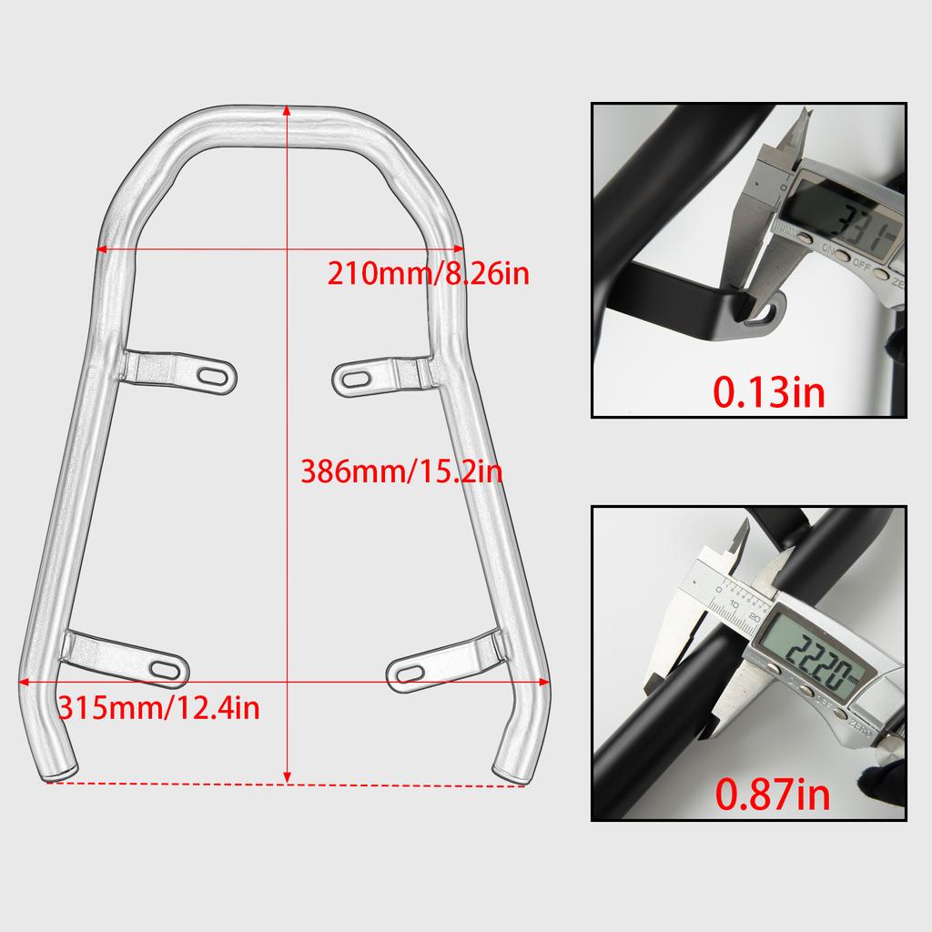 Rescue Handle Passenger Grab Bar Rail Saddlebag Luggage Rack For BMW R Nine T Scrambler R9T Pure Racer Urban RnineT G/S Ninet /5