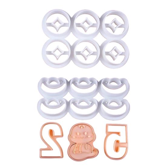 Набор формочек для печенья 3D-тиснение «Змея» Набор штампов для печенья «Змея» на Новый год 2025 года «Весенний фестиваль» Многофункциональный инструмент для выпечки шоколада и помадки