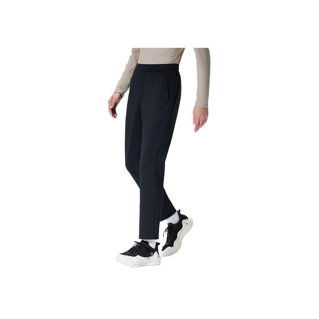 Anta Мужские брюки Champion All-Weather Series, однотонные, со средней посадкой, прямые, трикотажные, повседневные, цвет Night-Sea-Black 152330302-3