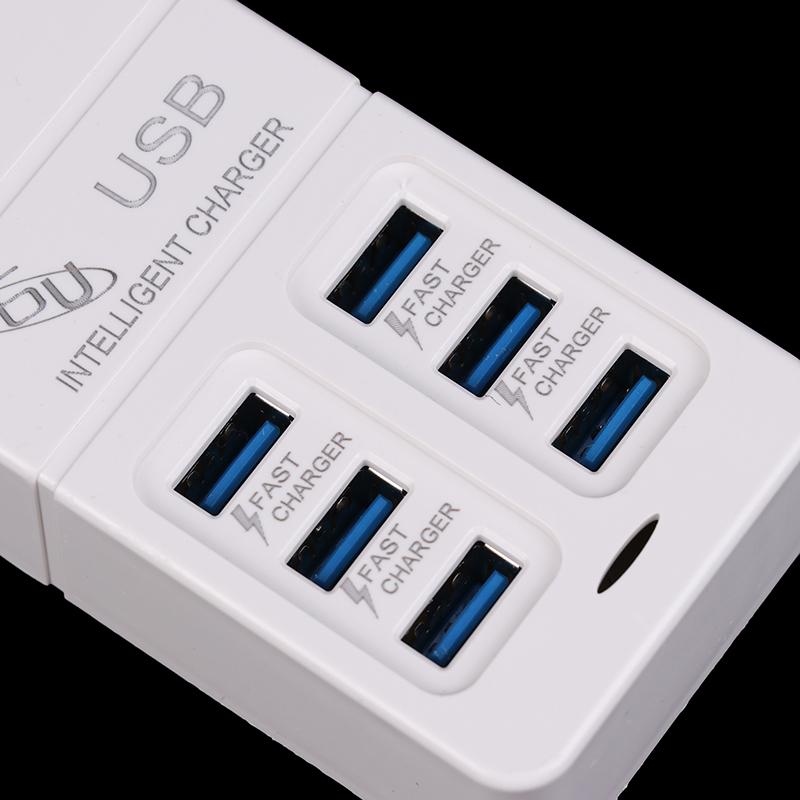 1 шт., многопортовое зарядное устройство Us Plug 6 портов, 35 Вт, Pd Type-C, быстрая зарядка мобильного телефона, настенные зарядные устройства, USB-концентратор TypeC