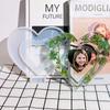 Силиконовая форма для фоторамки в виде сердца DIY Поделки Формы для заливки эпоксидной смолой Украшения Цветная цепочка Инструмент для изготовления ювелирных изделий Поставка