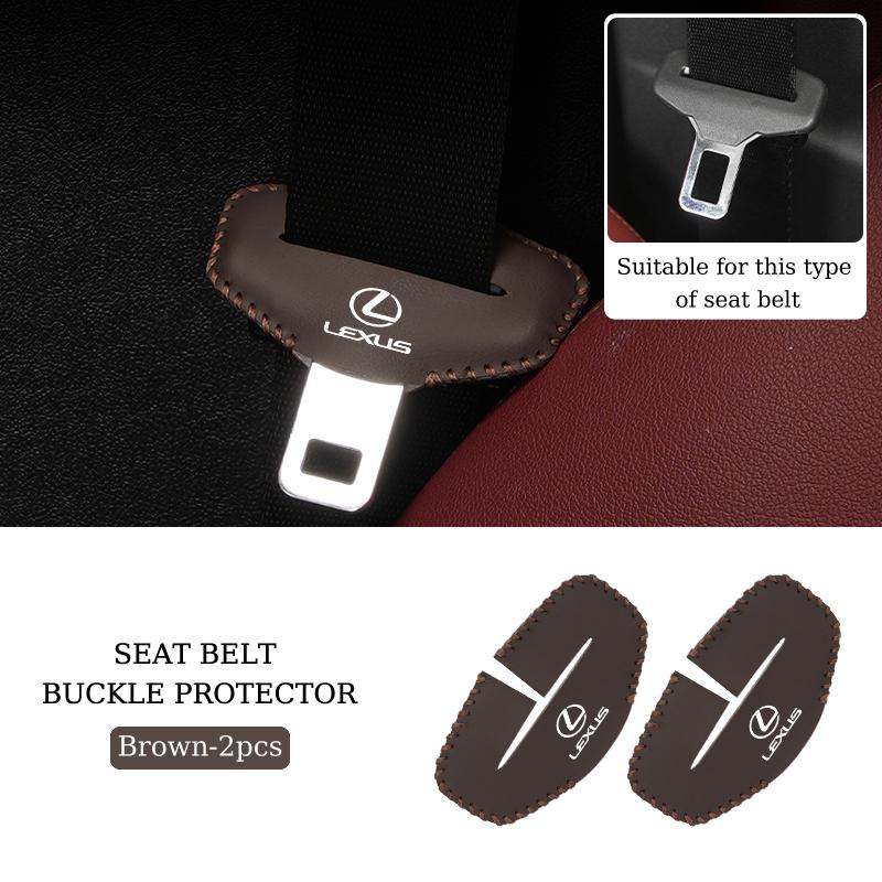 Car Seat Belt Buckle Protector Cover Anti-Scratch Mat Accessories For Lexus IS250 IS200 CT200h GS300 LS430 RX450h LX570 IS300