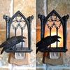 Halloween Crow Night Light Gothic Raven Birds On Church Arch Wall Sconce Light for Halloween Bedside Bedroom Living Room Decor