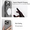 Italian Alcantara Phone Case for iPhone 16 Pro Max Luxury Business Leather Case for iPhone 16 Pro Back Cover Grey Color Magnetic