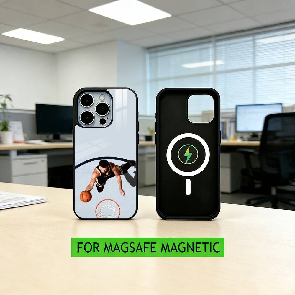 Чехол для телефона Stephen-n C-Curry-y для iPhone17,16,15,14,13,12,11 Plus,Pro Магнитный с Magsafe Беспроводной зарядкой