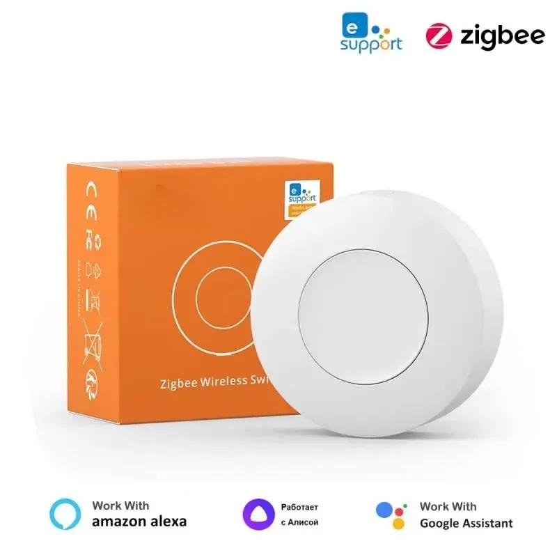 SNZB-01P Беспроводная Zigbee кнопка-выключатель Умный выключатель для сцен Умный дом Голосовое управление Для приложения EWeLink Alexa Home Assistant