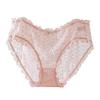 Women Lace Panties Sexy Plus Size Triangle Pantie Charming Bow Ruffle Edge Pure Cotton Crotch Extra Size Underwear