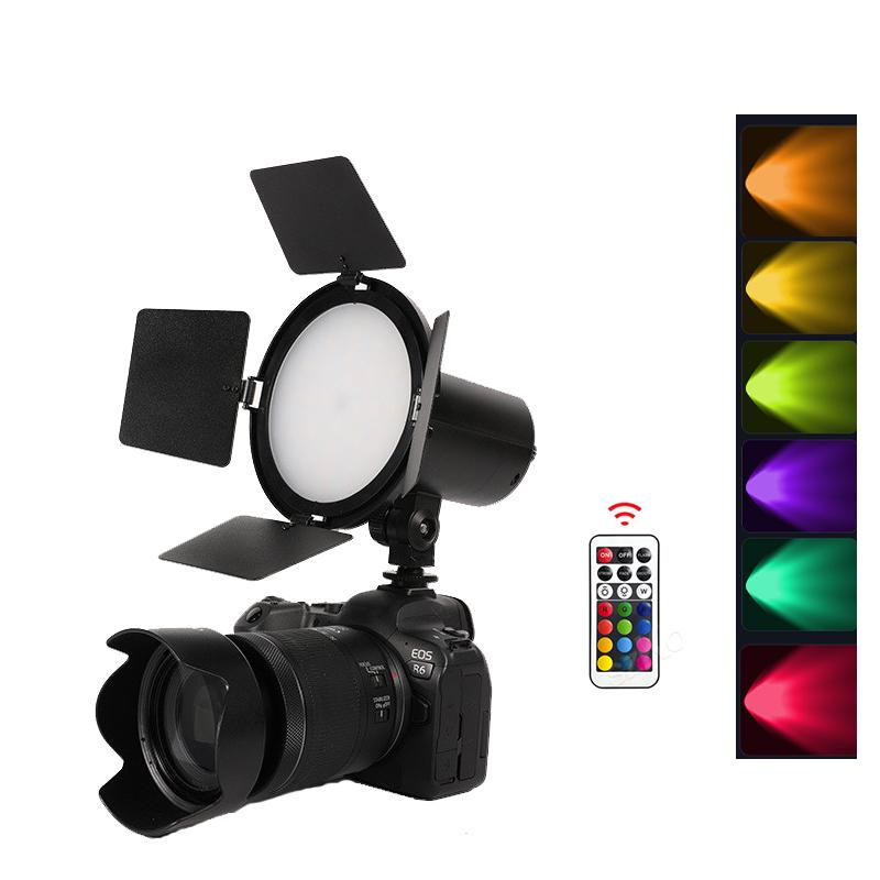 RGB LED Video Lamp Camera Video Light Fill Lamp Continuous Light Selfie Light Photography Studio Lamp for Video Shooting YouTube
