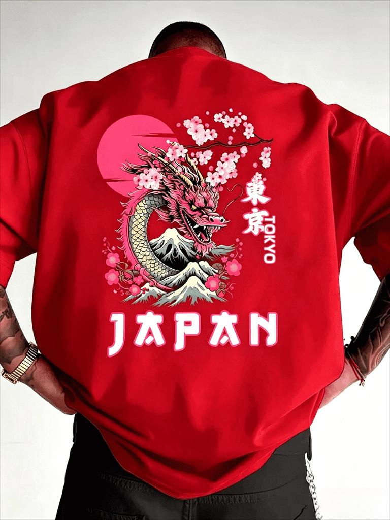 Tokyo Pattern Dragon 3d Print Breatha Quickdry Unisex Largesize Tshirt Harajuku Y2k Outdoor Leisure Sports Parentchild Clothing