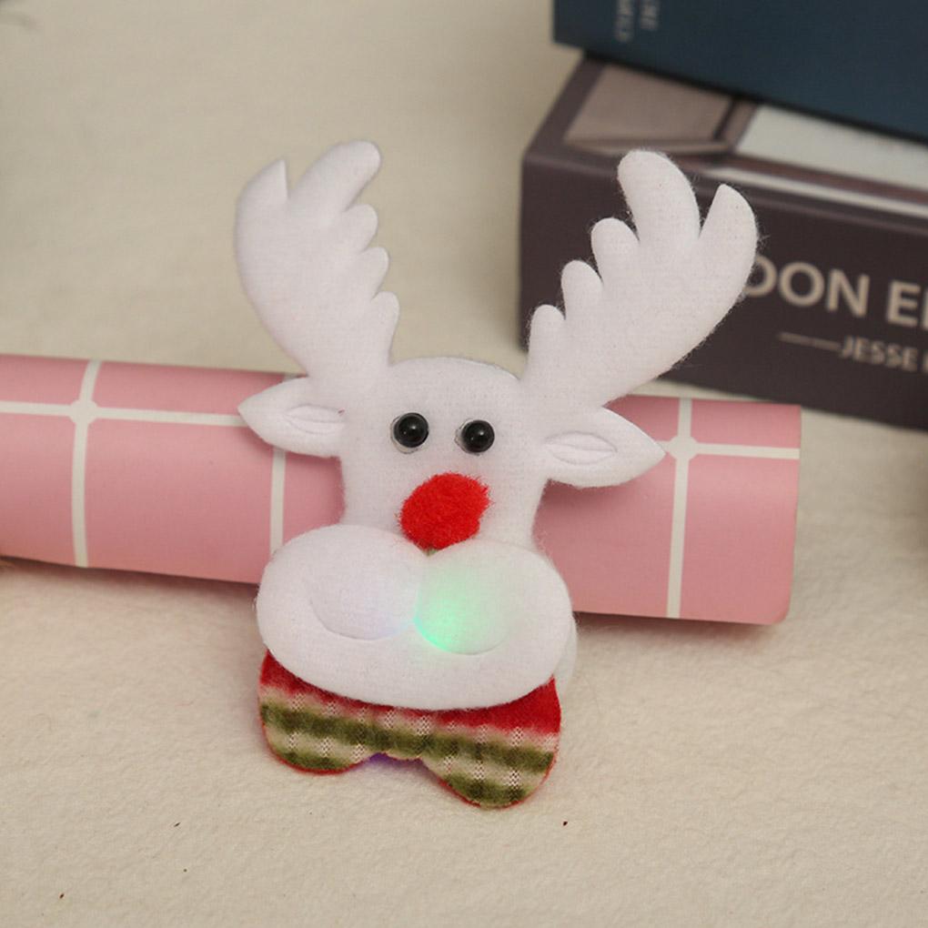 Рождественская светящаяся брошь на батарейках Рождественская нагрудная булавка Украшение для вечеринки Праздничная атмосфера Нового года Декор для одежды