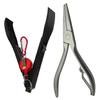 Split Ring Pliers, Crocodile Grip Fish Grabber with Carabiner, Split Ring Opener Ring Pliers for Fishing