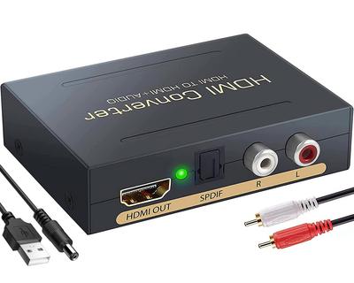 Разделитель звука HDMI 4K HDLR14 Совместим с PS4 PS5 Оптический цифровой разделитель звука ПК DVD Вход Разделитель звука HDMI Разделитель звука и видео SPDIF AUX